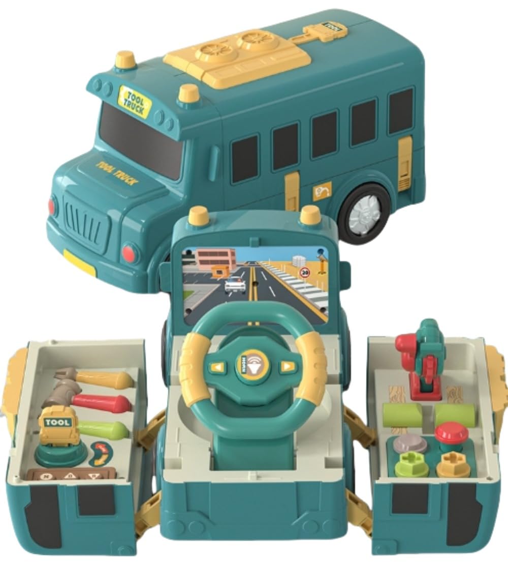 Amazon.co.jp: Apaeofl子供の運転玩具赤ちゃん漫画変換バス